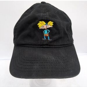Hey Arnold 2017 Viacom Hat Strap Back Nickelodeon Baseball Dad Black